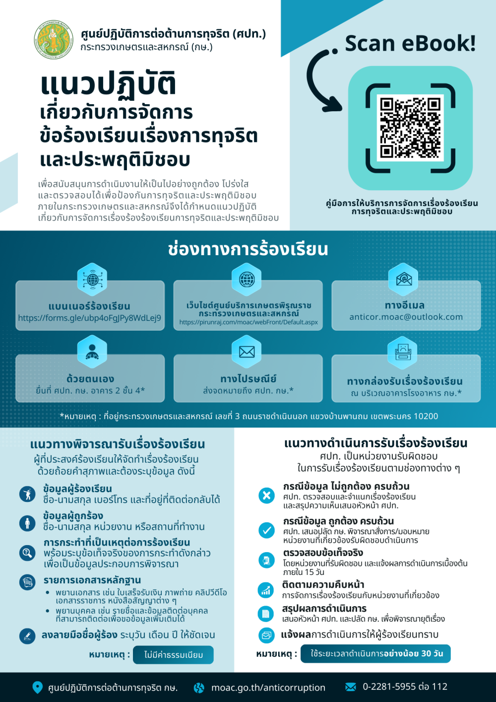 เเนวปฏิบัติเกี่ยวกับการจัดการข้อร้องเรียนเรื่องการทุจริตเเละประพฤติมิชอบ