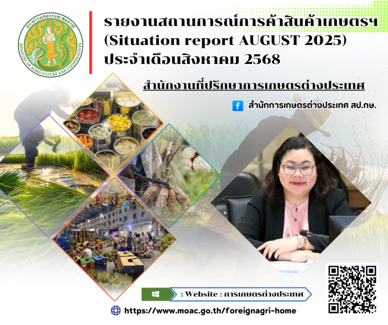 รายงานสถานการณ์การค้าสินค้าเกษตรที่สำคัญ