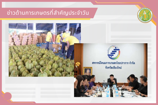 สรุปข่าวด้านการเกษตรที่สำคัญประจำวันที่